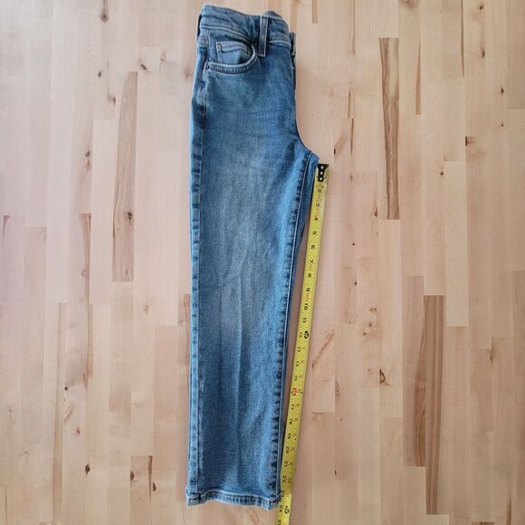 Forever 21 KIDS Girls SZ 9/10 Flared Denim Jeans Blue Adjustable Waist Preppy - Picture 5 of 15